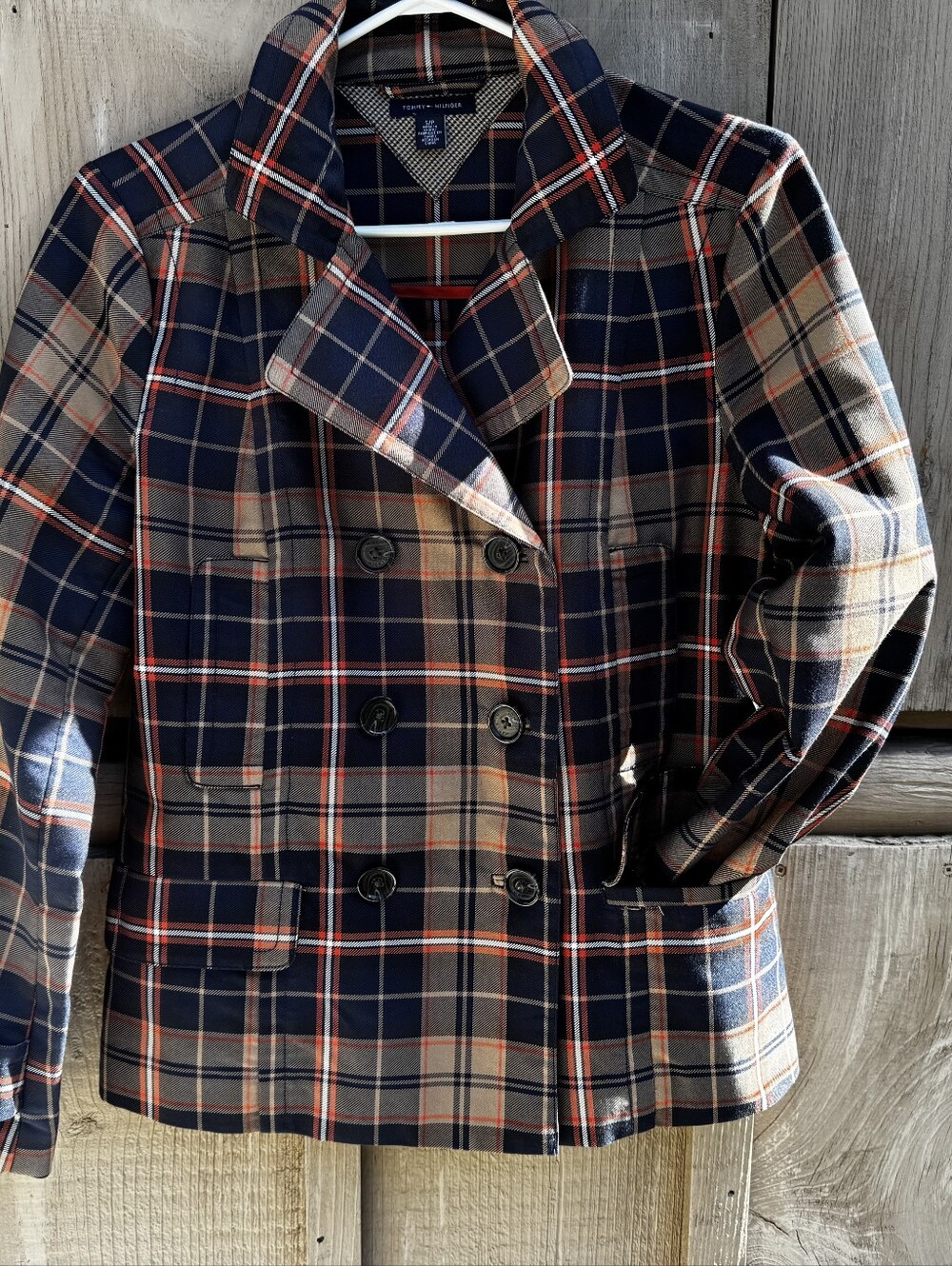 Tommy Hilfiger Timeless Plaid Jacket Sz S